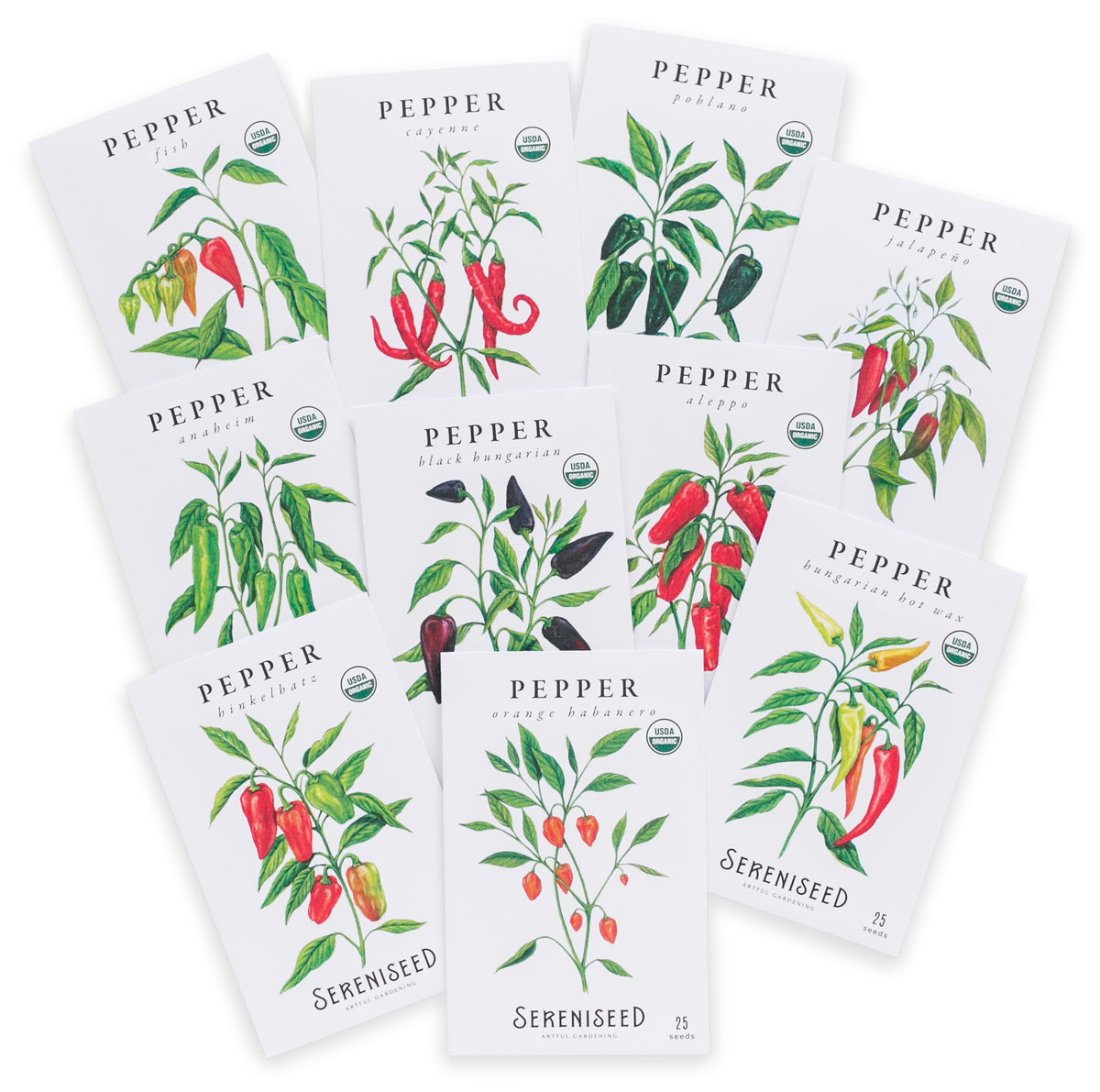 Hot Pepper Seed Collection (10-Pack)